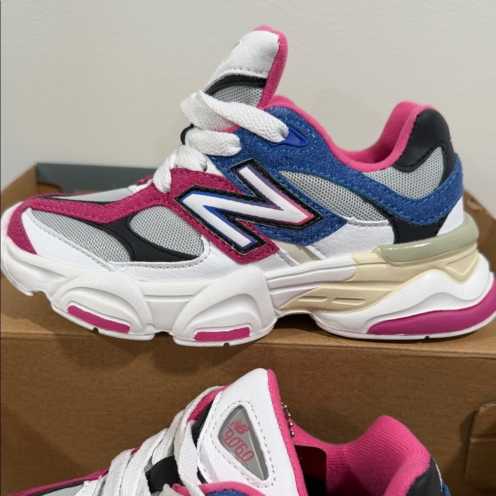 New Balance Kids' Sneakers in Pink, Blue, and White beybi